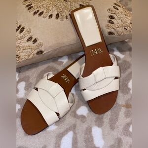 Zara Women's Elegant Cream Sandals